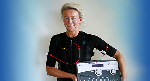 Marion Ammersdörfer mit Miha Bodytec
